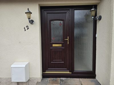 Rosewood uPVC Door