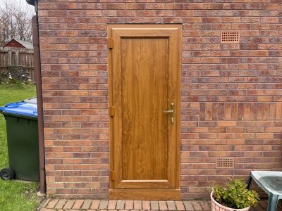 Golden Oak uPVC Door