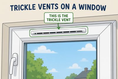 Trickle vents on a window